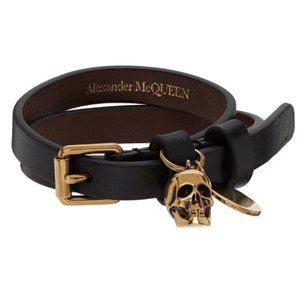 Black Double Wrap Skull Bracelet